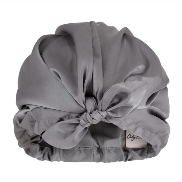 Only Curls Satin Sleep Turban - Slate Grey