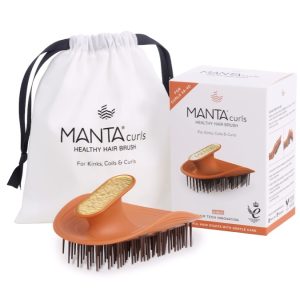 Manta brush for kinks coils and curls